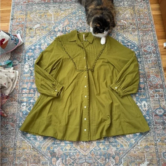 Free People Cherry Mini Dress - Green - Picture 2 of 4